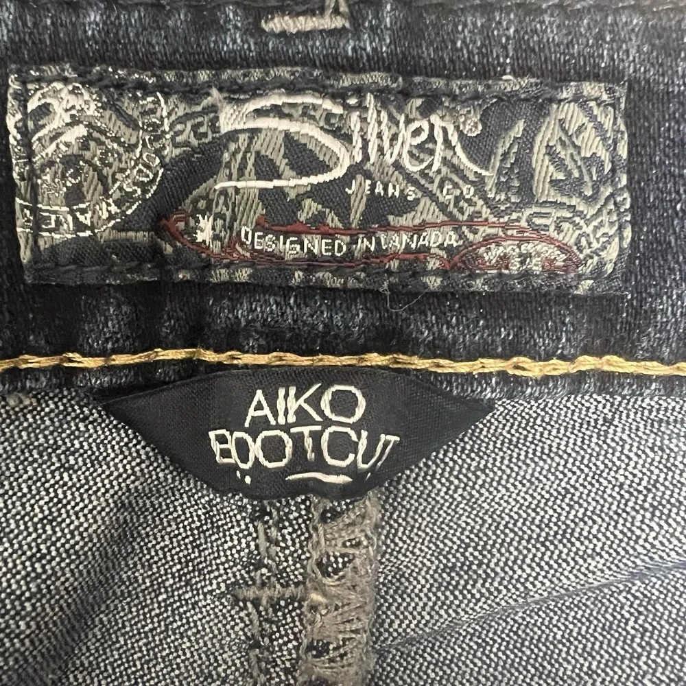 Silver Jeans Womens 28X31 Aiko‎ Mid Boot Dark Wash THICK STITCH - Picture 9 of 10